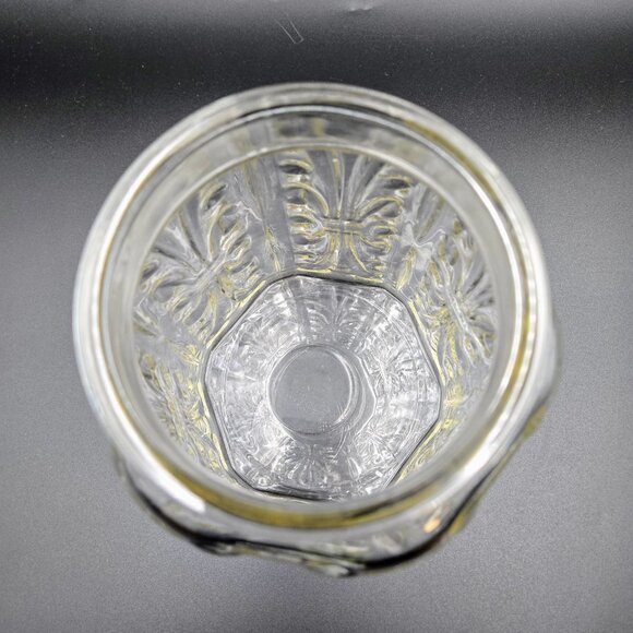 Vintage LE Smith Clear Glass Canister Atterbury Scroll Candy Cookie Jar Read - Picture 10 of 13